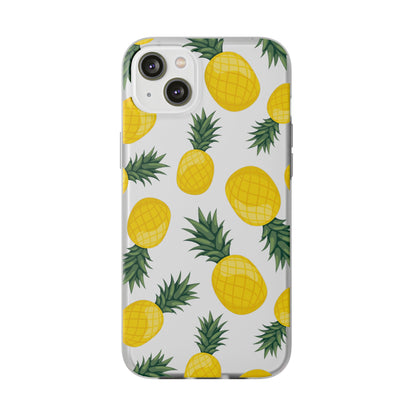 Pineapple Print Flexi Case - Tropical Phone Cover for Summer Vibes