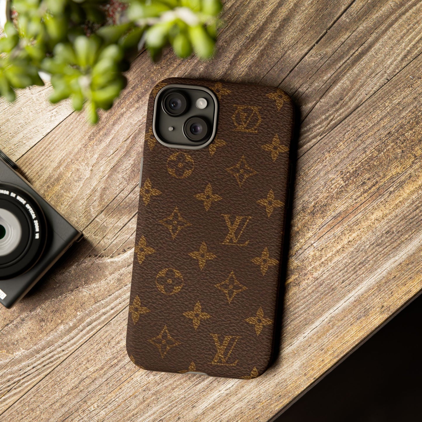 LV Designer Phone Case - Luxury Monogram Pattern
