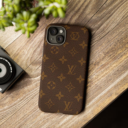 LV Designer Phone Case - Luxury Monogram Pattern