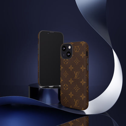 LV Designer Phone Case - Luxury Monogram Pattern