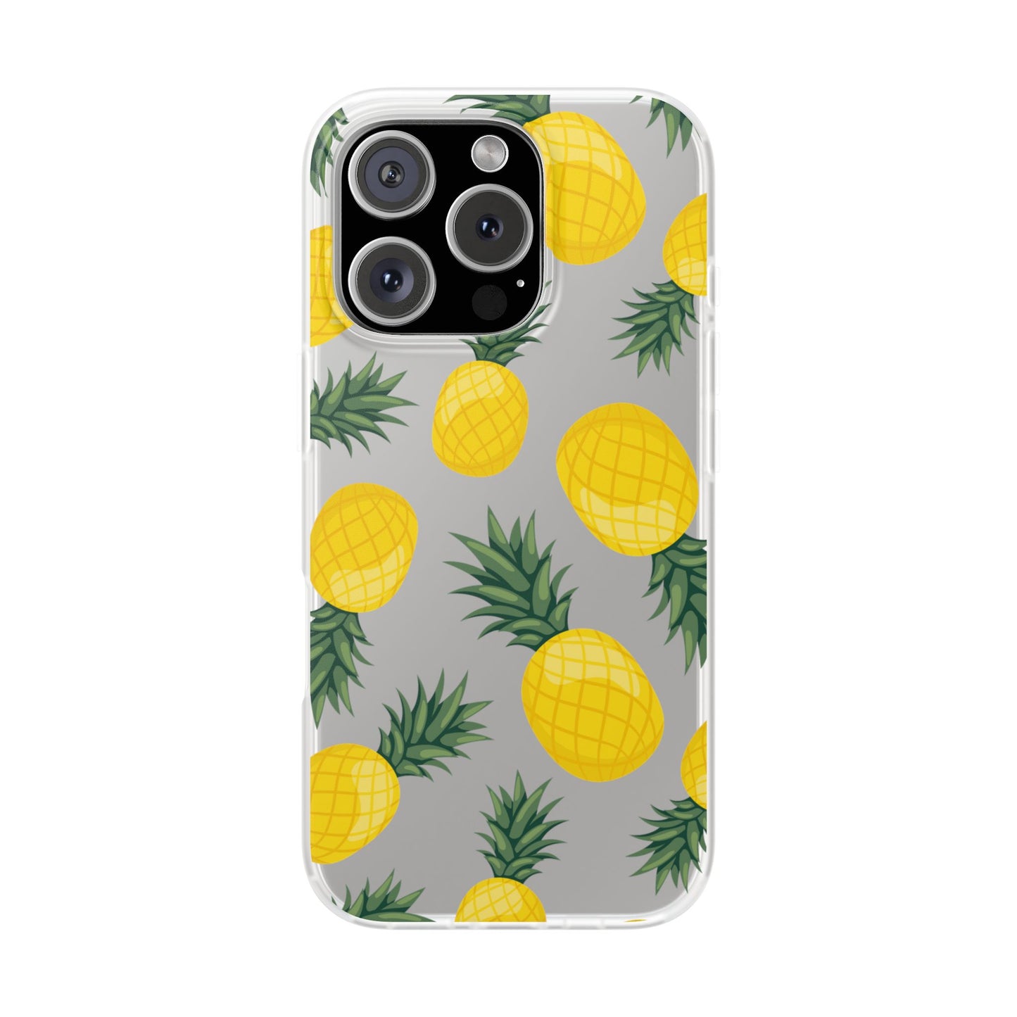 Pineapple Print Flexi Case - Tropical Phone Cover for Summer Vibes