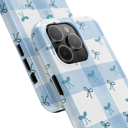 Chic Blue Bow Phone Case