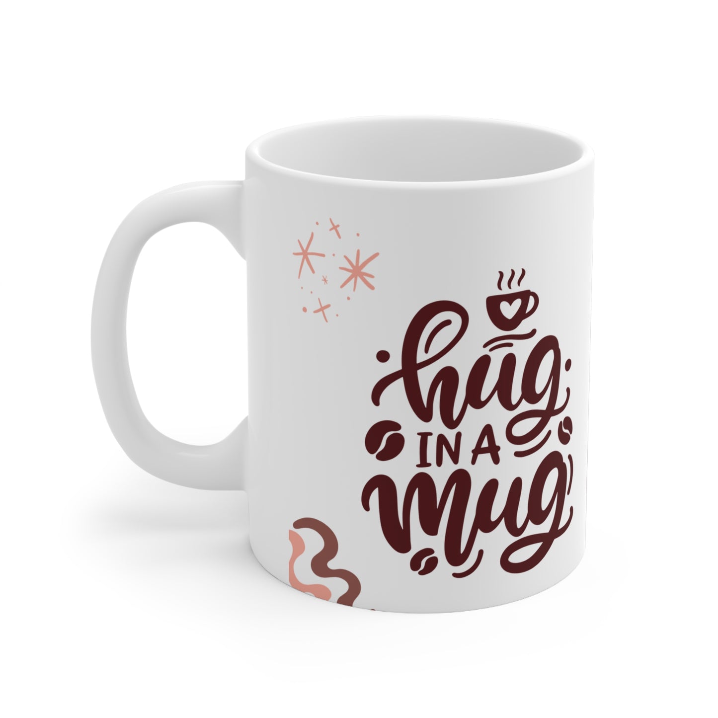 Hug in a Mug Ceramic Coffee Cup - Gift for Friends & Couples 11 oz