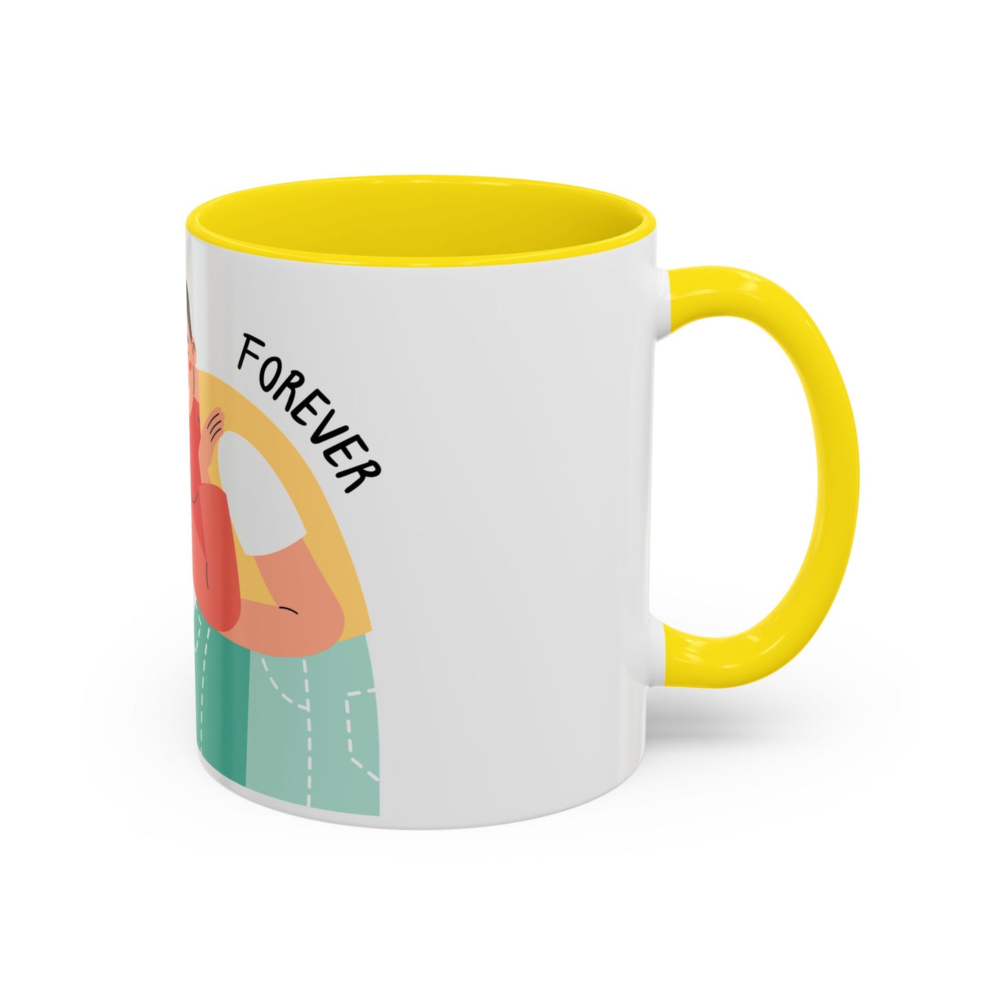 Romantic Accent Coffee Mug – "You and Me Forever"