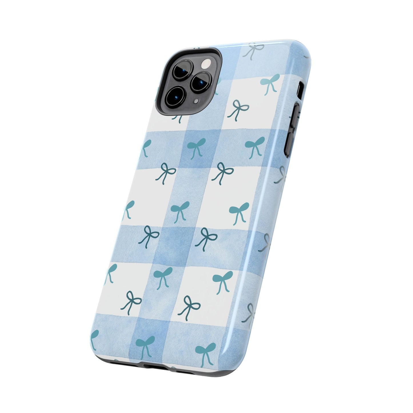 Chic Blue Bow Phone Case