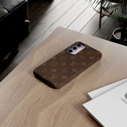 LV Designer Phone Case - Luxury Monogram Pattern