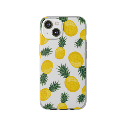 Pineapple Print Flexi Case - Tropical Phone Cover for Summer Vibes