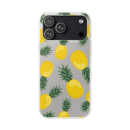 Pineapple Print Flexi Case - Tropical Phone Cover for Summer Vibes