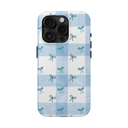 Chic Blue Bow Phone Case