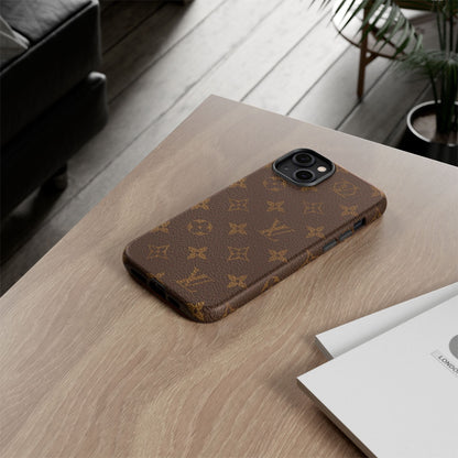 LV Designer Phone Case - Luxury Monogram Pattern