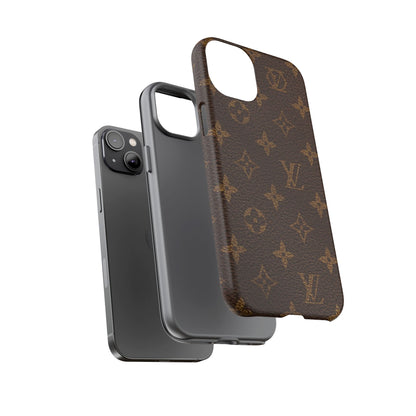 LV Designer Phone Case - Luxury Monogram Pattern