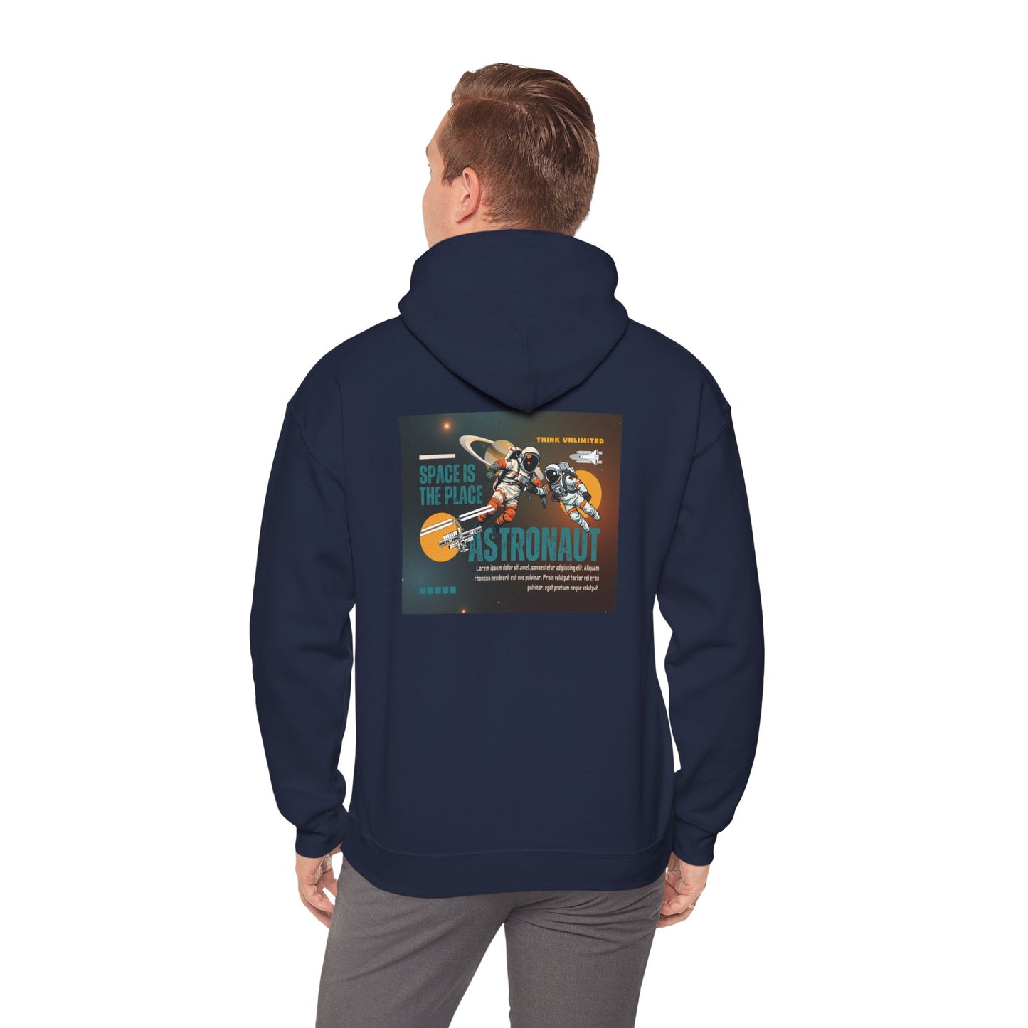 Astronaut-Inspired Unisex Heavy Blend Hoodie - Space Adventure Design