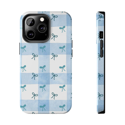 Chic Blue Bow Phone Case