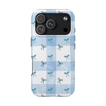 Chic Blue Bow Phone Case