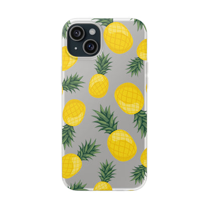 Pineapple Print Flexi Case - Tropical Phone Cover for Summer Vibes