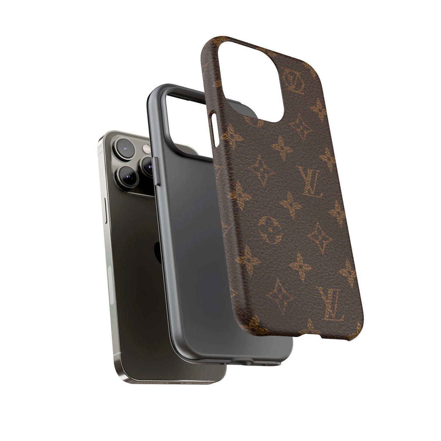 LV Designer Phone Case - Luxury Monogram Pattern