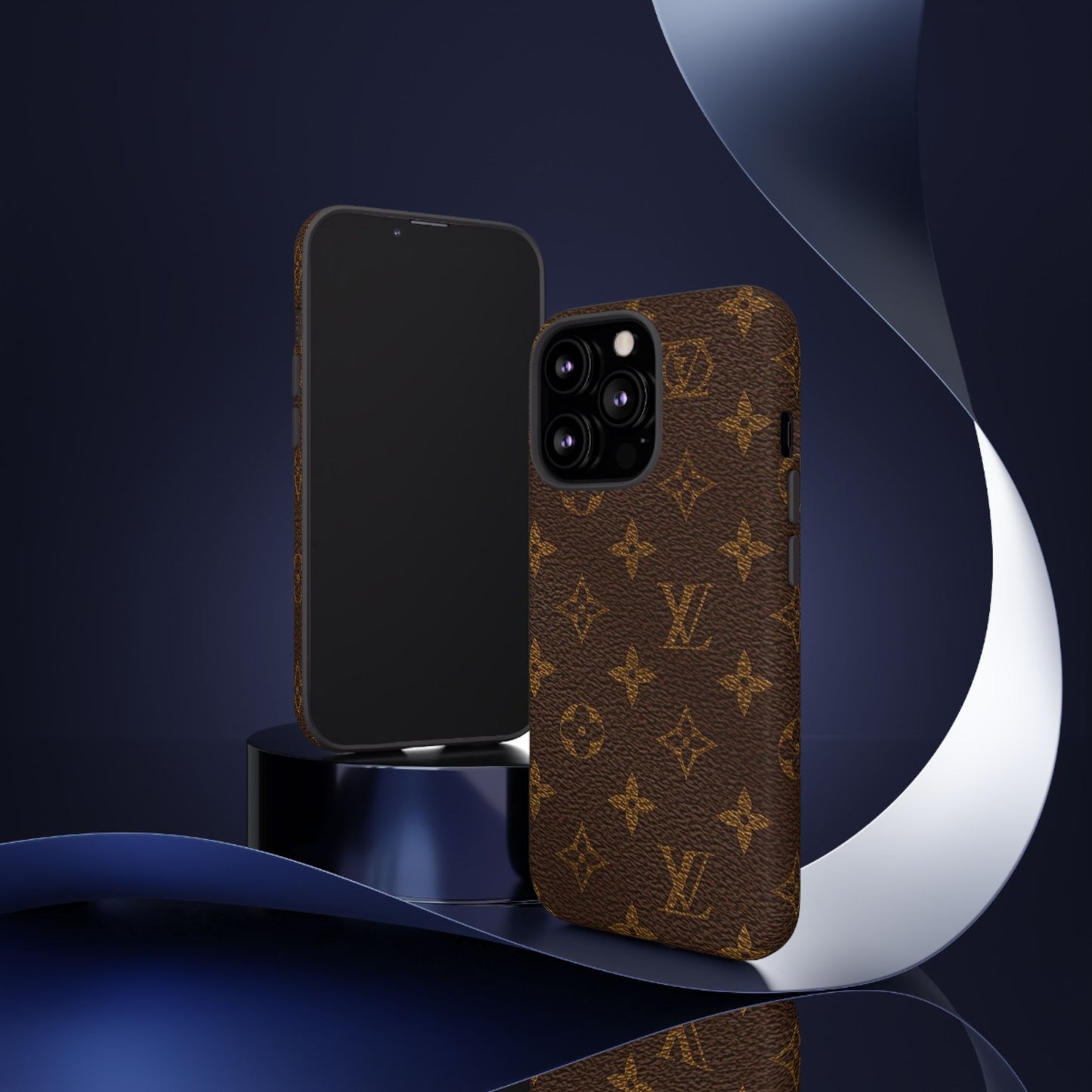 LV Designer Phone Case - Luxury Monogram Pattern