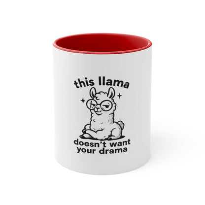 Llama Drama Funny Accent Mug - 11 oz