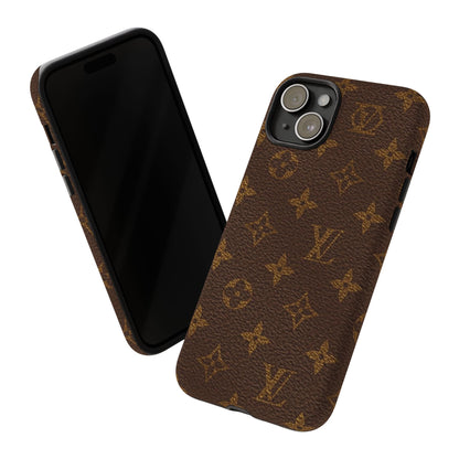 LV Designer Phone Case - Luxury Monogram Pattern