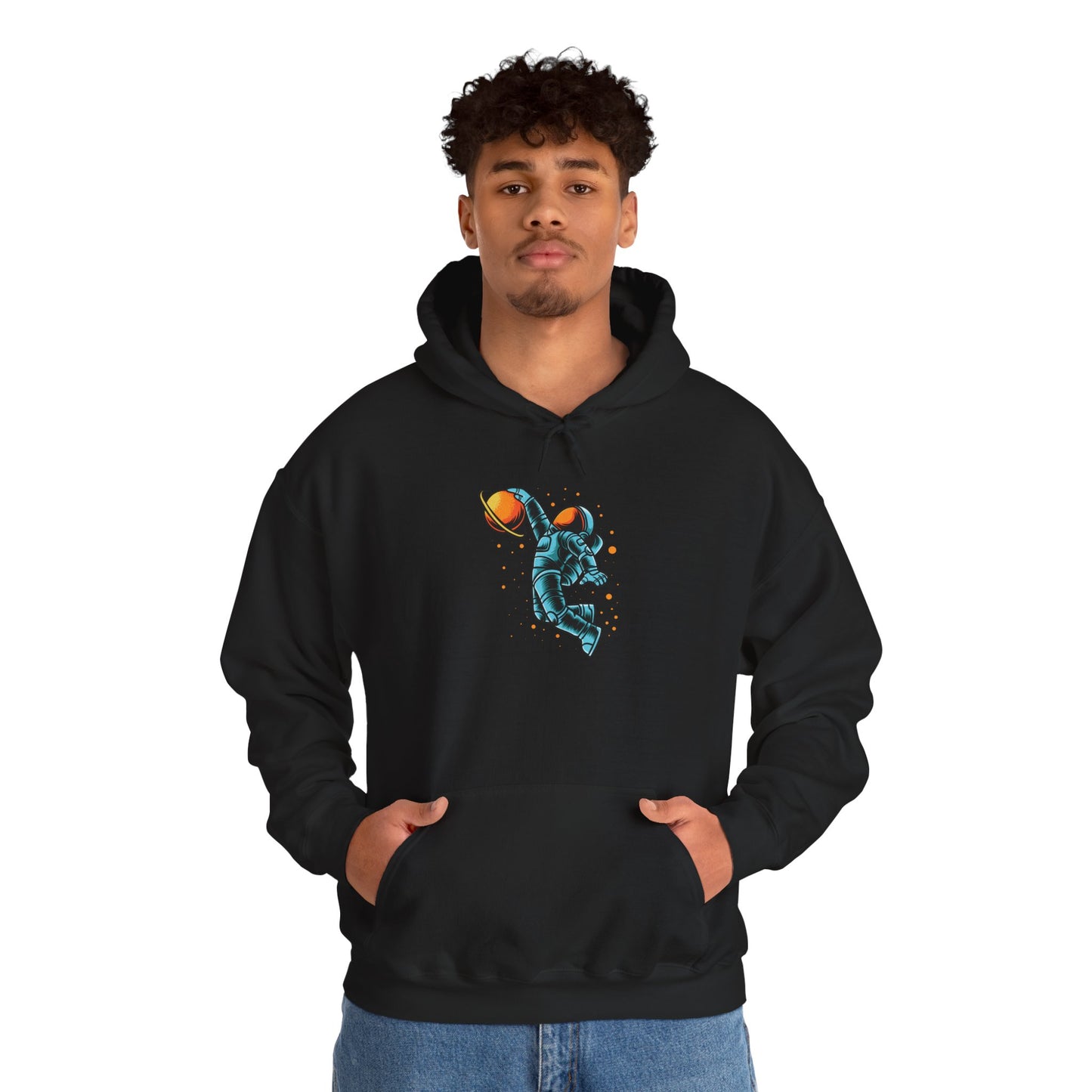 Astronaut-Inspired Unisex Heavy Blend Hoodie - Space Adventure Design
