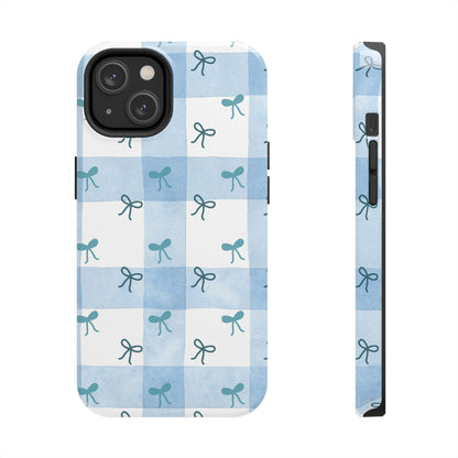 Chic Blue Bow Phone Case