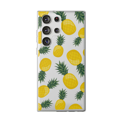 Pineapple Print Flexi Case - Tropical Phone Cover for Summer Vibes