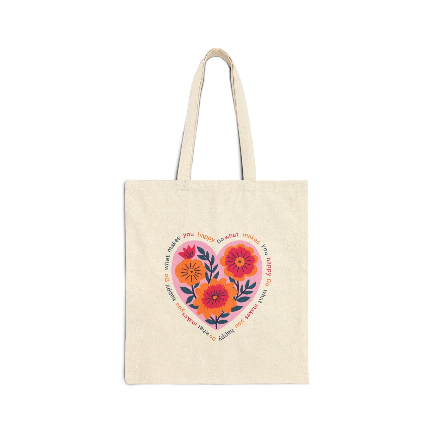 Travel Is My Therapy Canvas Tote — Eco Travel Bag with Beautiful Flowers