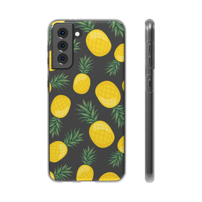 Pineapple Print Flexi Case - Tropical Phone Cover for Summer Vibes