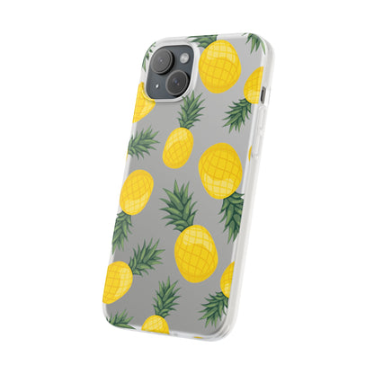 Pineapple Print Flexi Case - Tropical Phone Cover for Summer Vibes