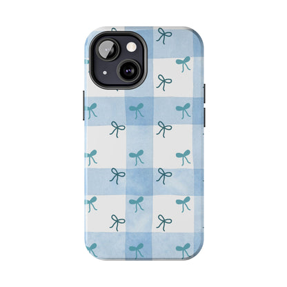 Chic Blue Bow Phone Case