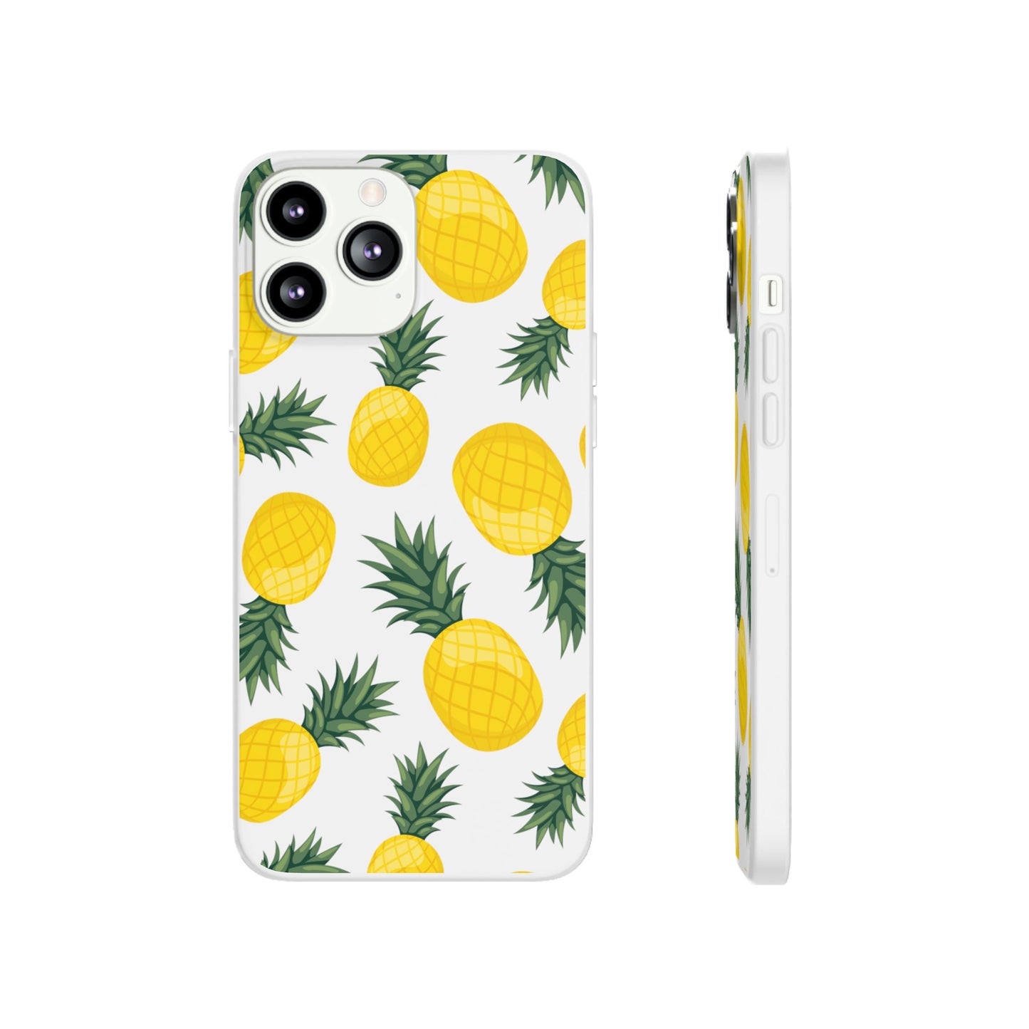 Pineapple Print Flexi Case - Tropical Phone Cover for Summer Vibes