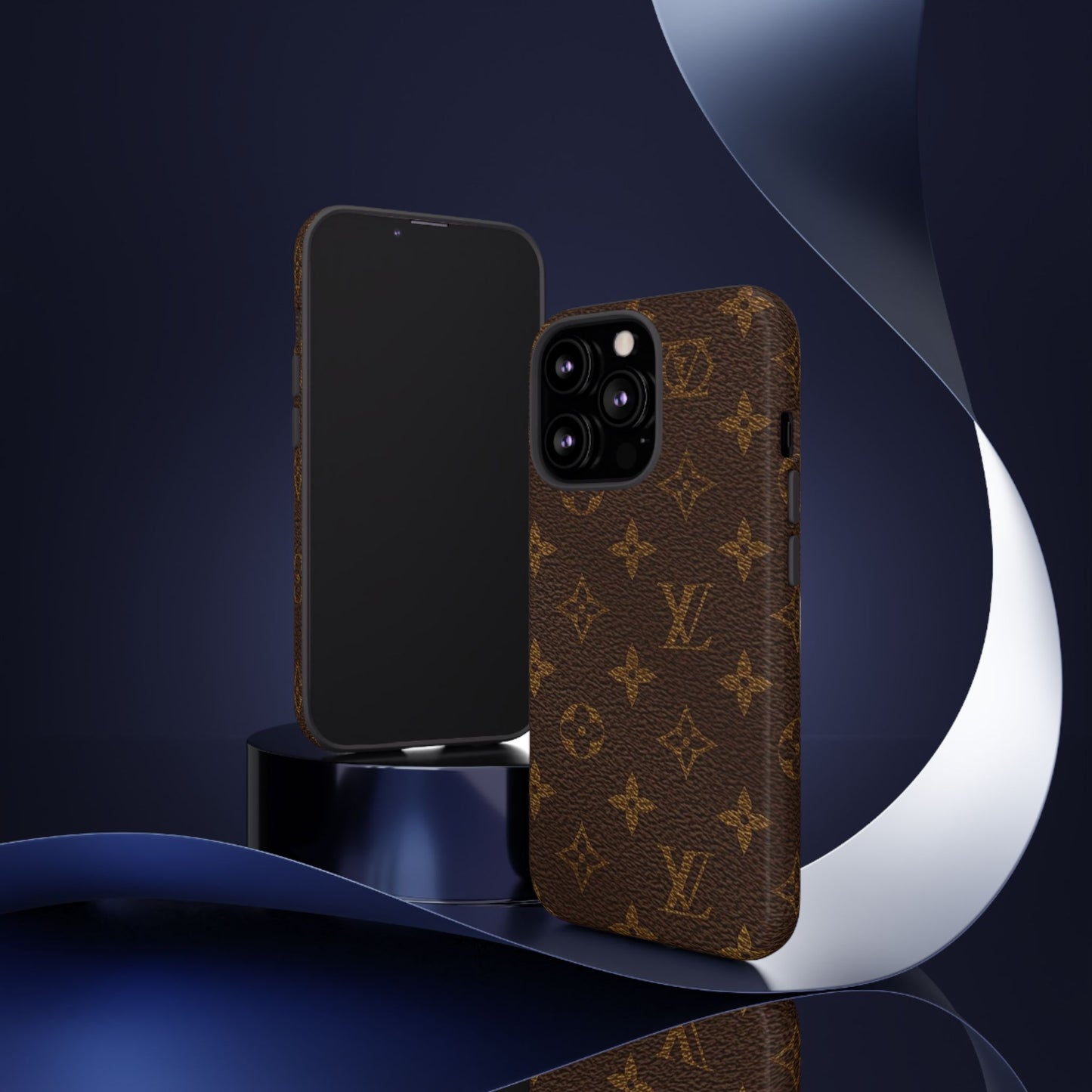 LV Designer Phone Case - Luxury Monogram Pattern