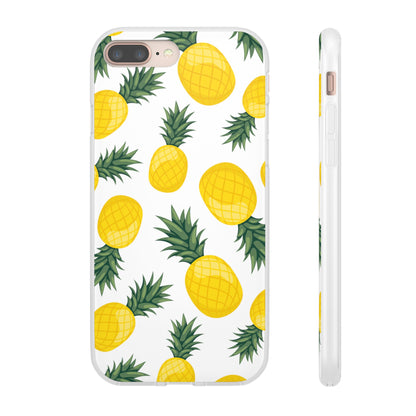 Pineapple Print Flexi Case - Tropical Phone Cover for Summer Vibes