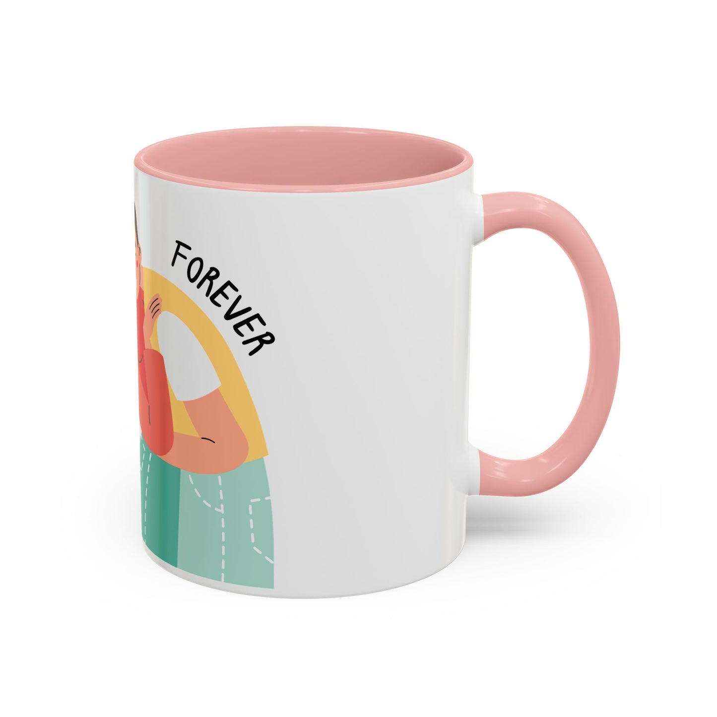 Romantic Accent Coffee Mug – "You and Me Forever"