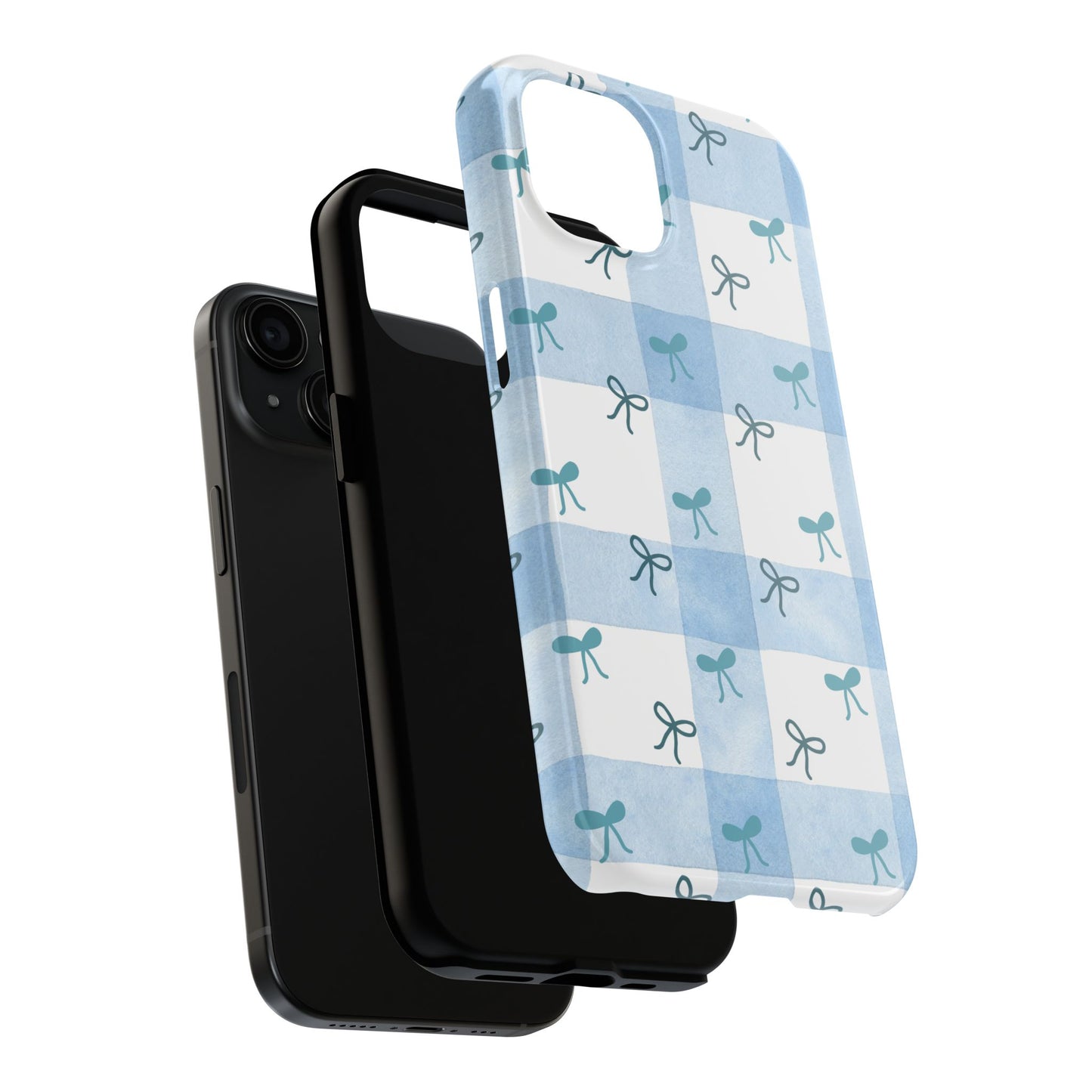 Chic Blue Bow Phone Case