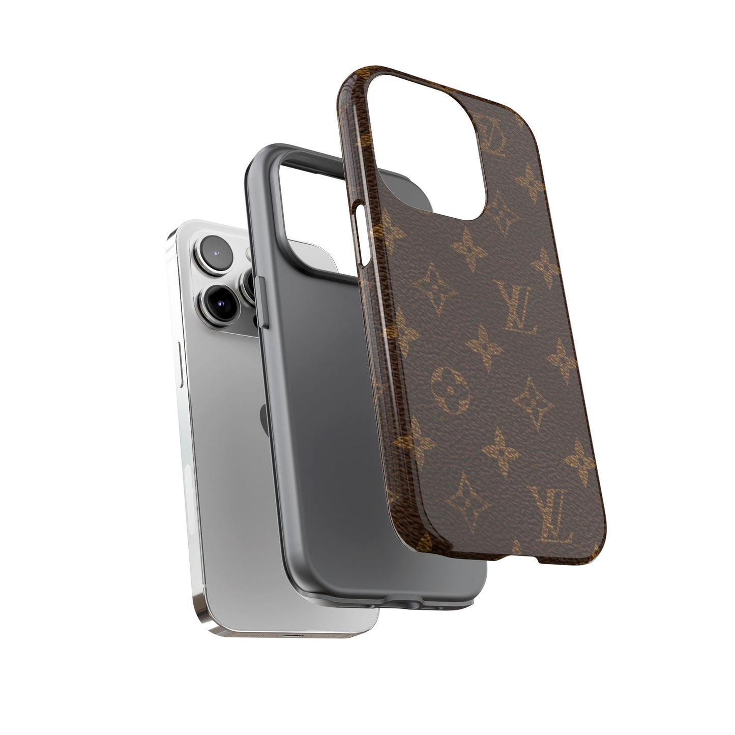 LV Designer Phone Case - Luxury Monogram Pattern