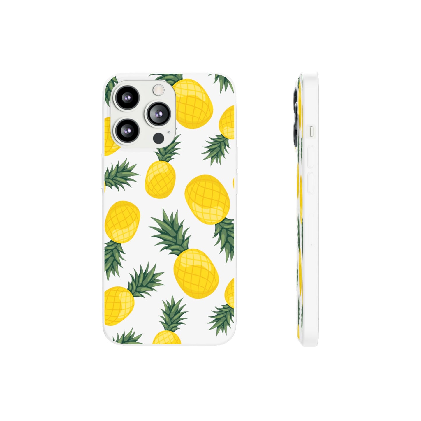 Pineapple Print Flexi Case - Tropical Phone Cover for Summer Vibes