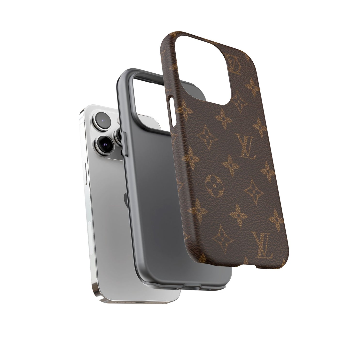 LV Designer Phone Case - Luxury Monogram Pattern