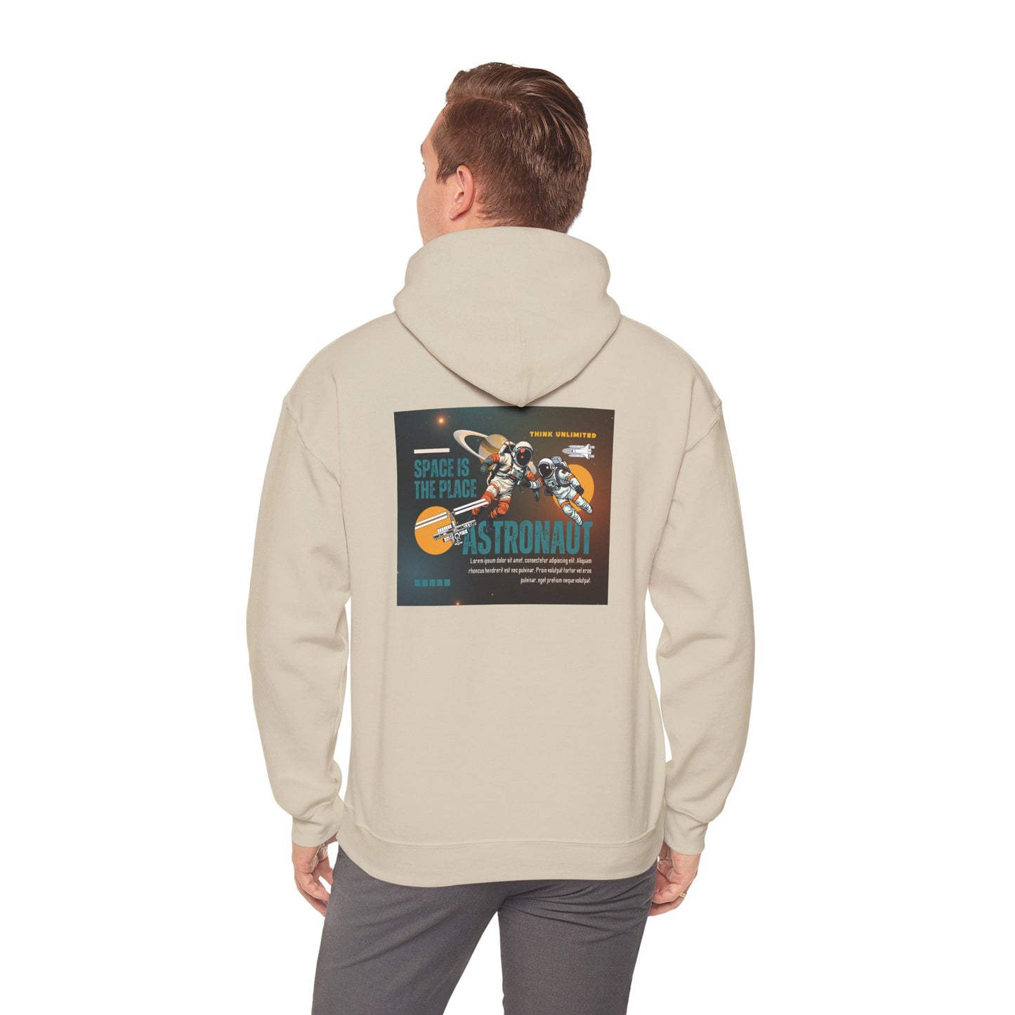 Astronaut-Inspired Unisex Heavy Blend Hoodie - Space Adventure Design