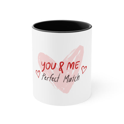 Perfect Match Accent Mug - Holiday Gift 11 0z