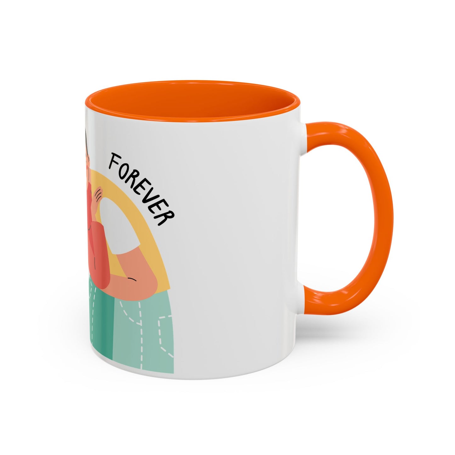 Romantic Accent Coffee Mug – "You and Me Forever"