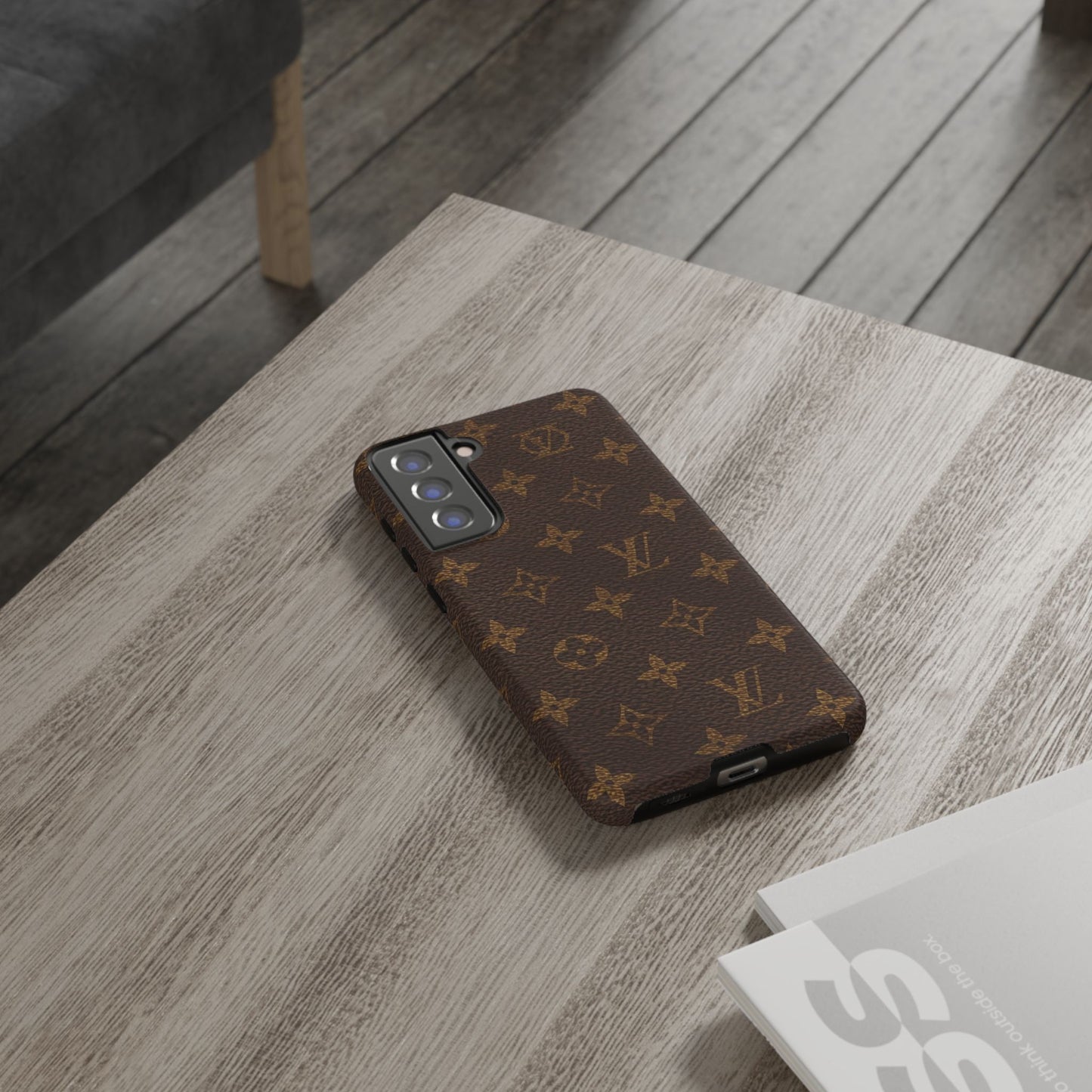 LV Designer Phone Case - Luxury Monogram Pattern