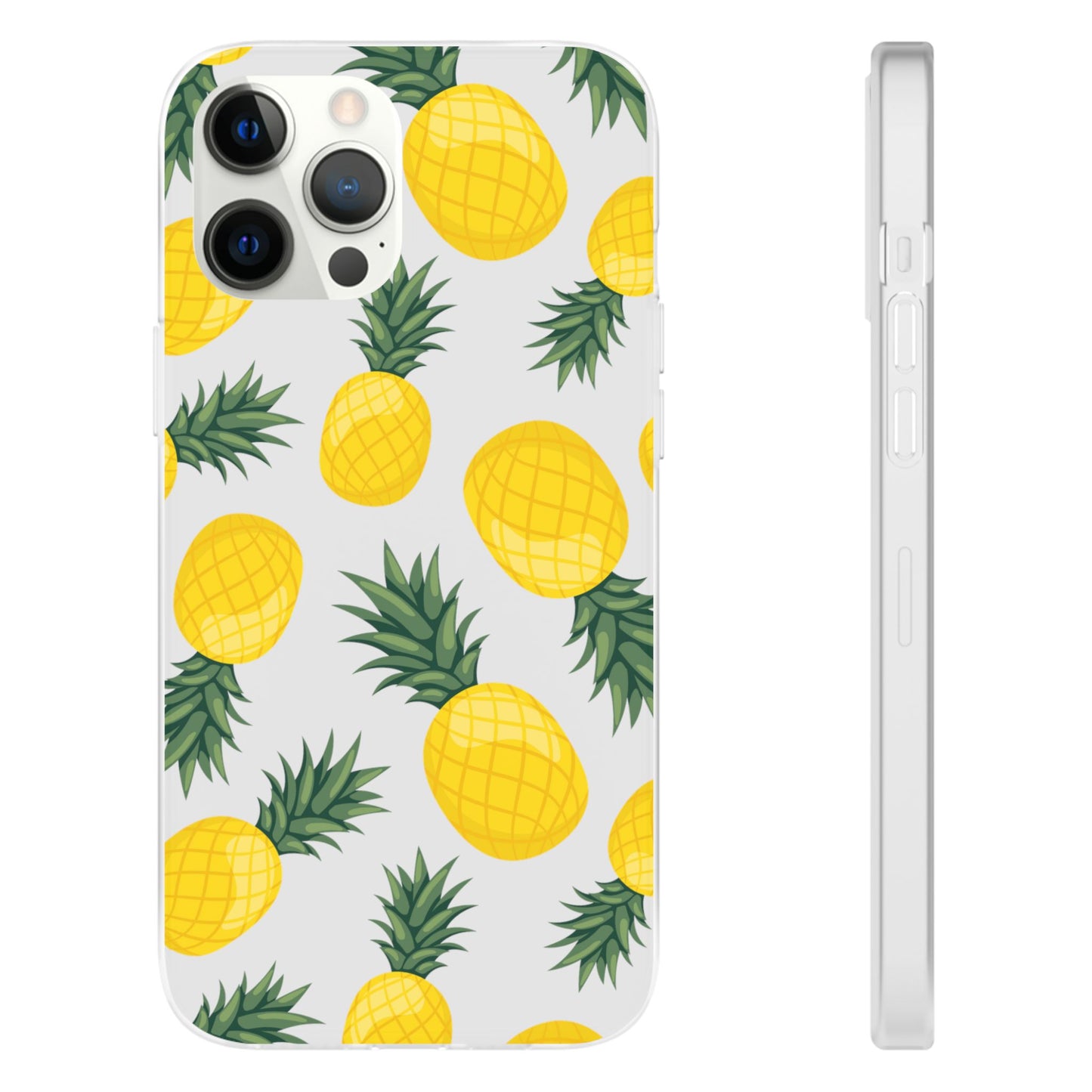 Pineapple Print Flexi Case - Tropical Phone Cover for Summer Vibes