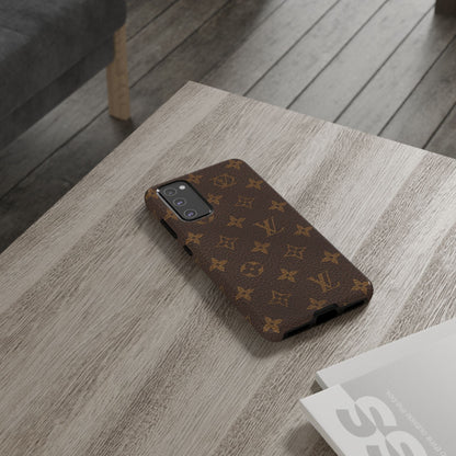 LV Designer Phone Case - Luxury Monogram Pattern