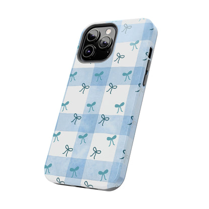Chic Blue Bow Phone Case