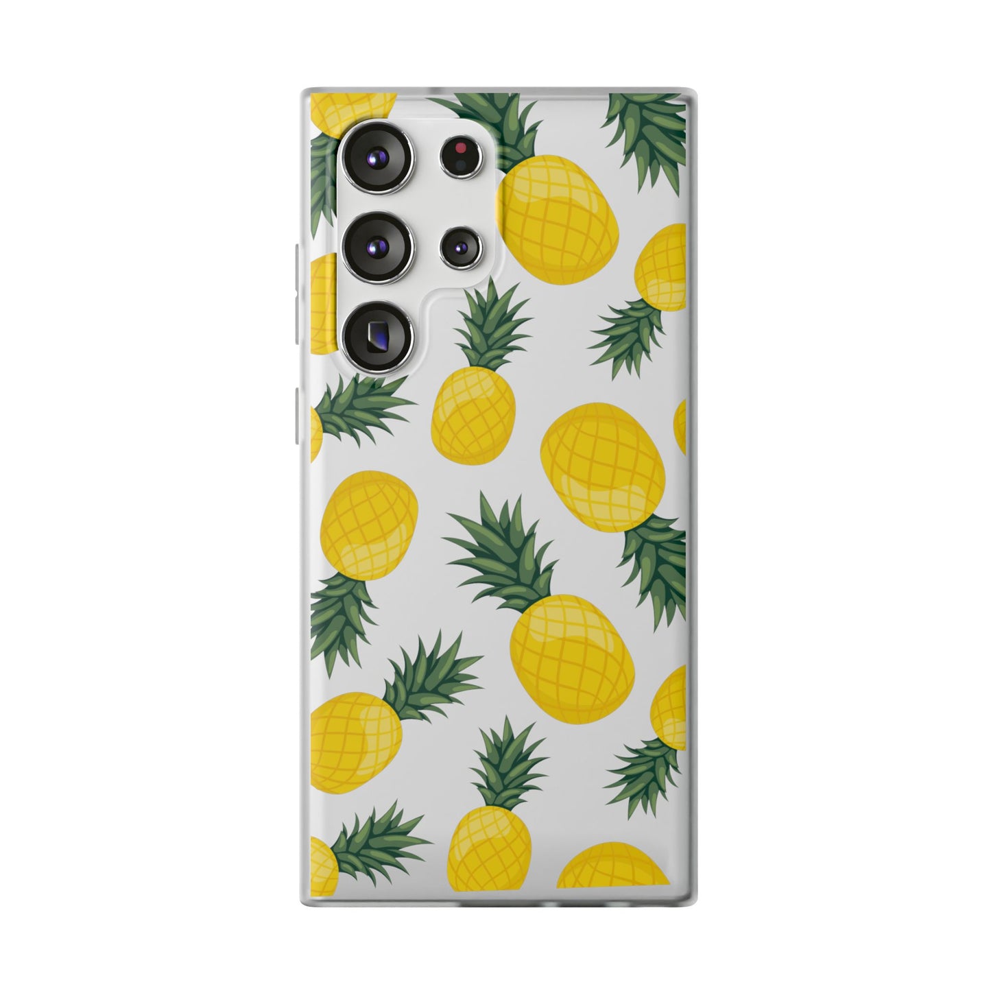 Pineapple Print Flexi Case - Tropical Phone Cover for Summer Vibes