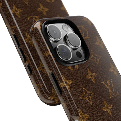 LV Designer Phone Case - Luxury Monogram Pattern