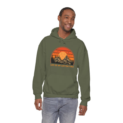 Adventure-Themed Unisex Hoodie - Life is an Adventure