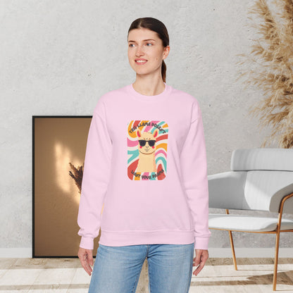 Fun Llama Unisex Graphic Crewneck Sweatshirt