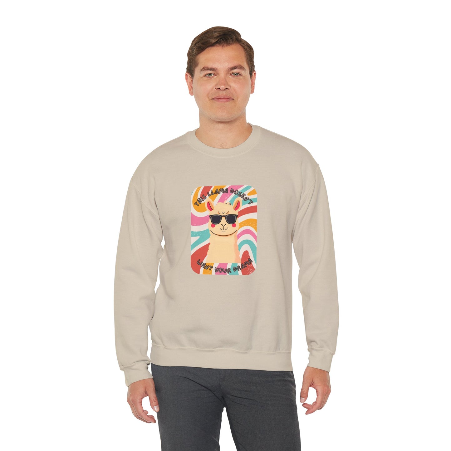Fun Llama Unisex Graphic Crewneck Sweatshirt